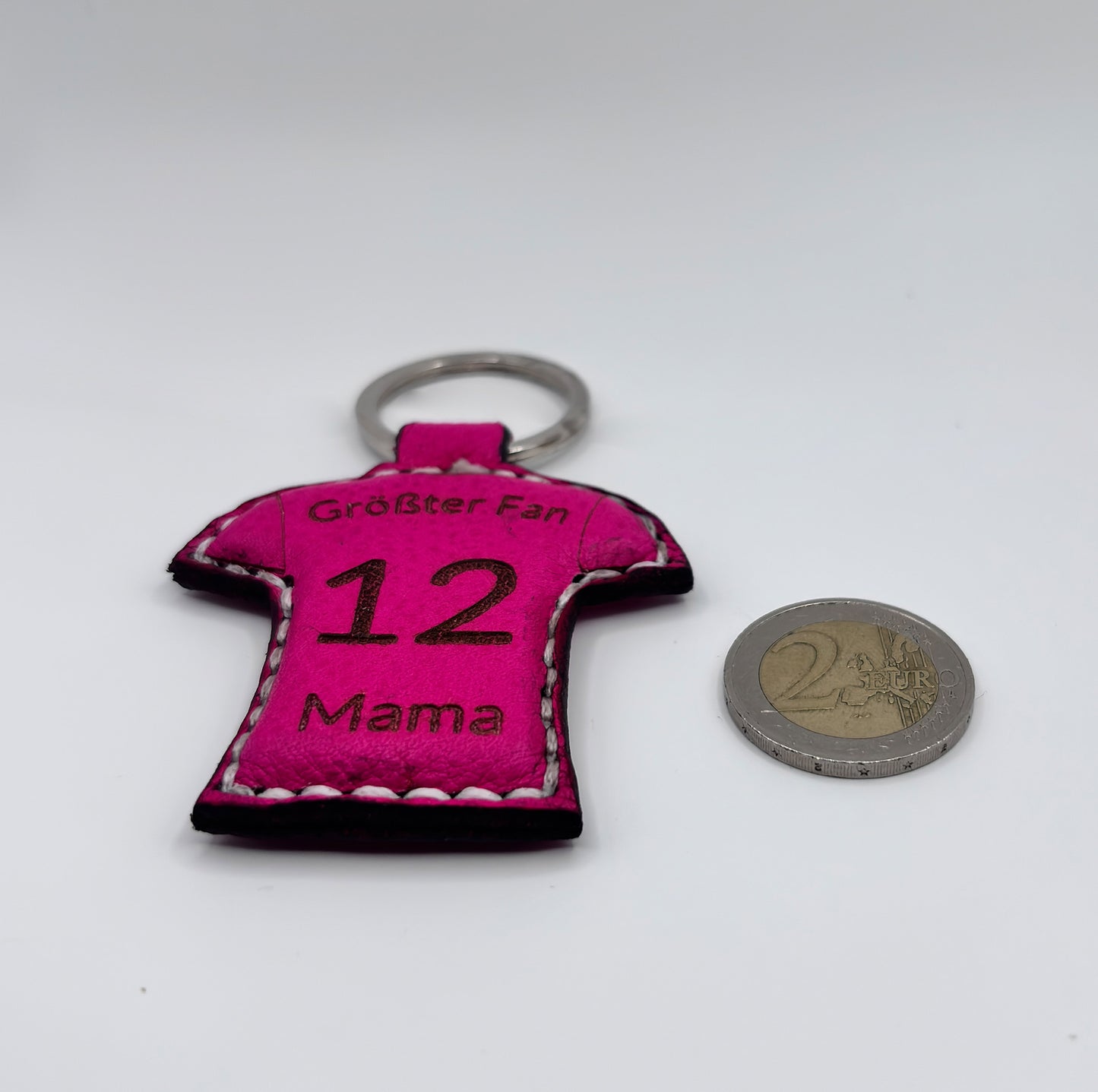 Digitale QR Code Visitenkarte + NFC-Schlüsselanhänger "Trikot pink"